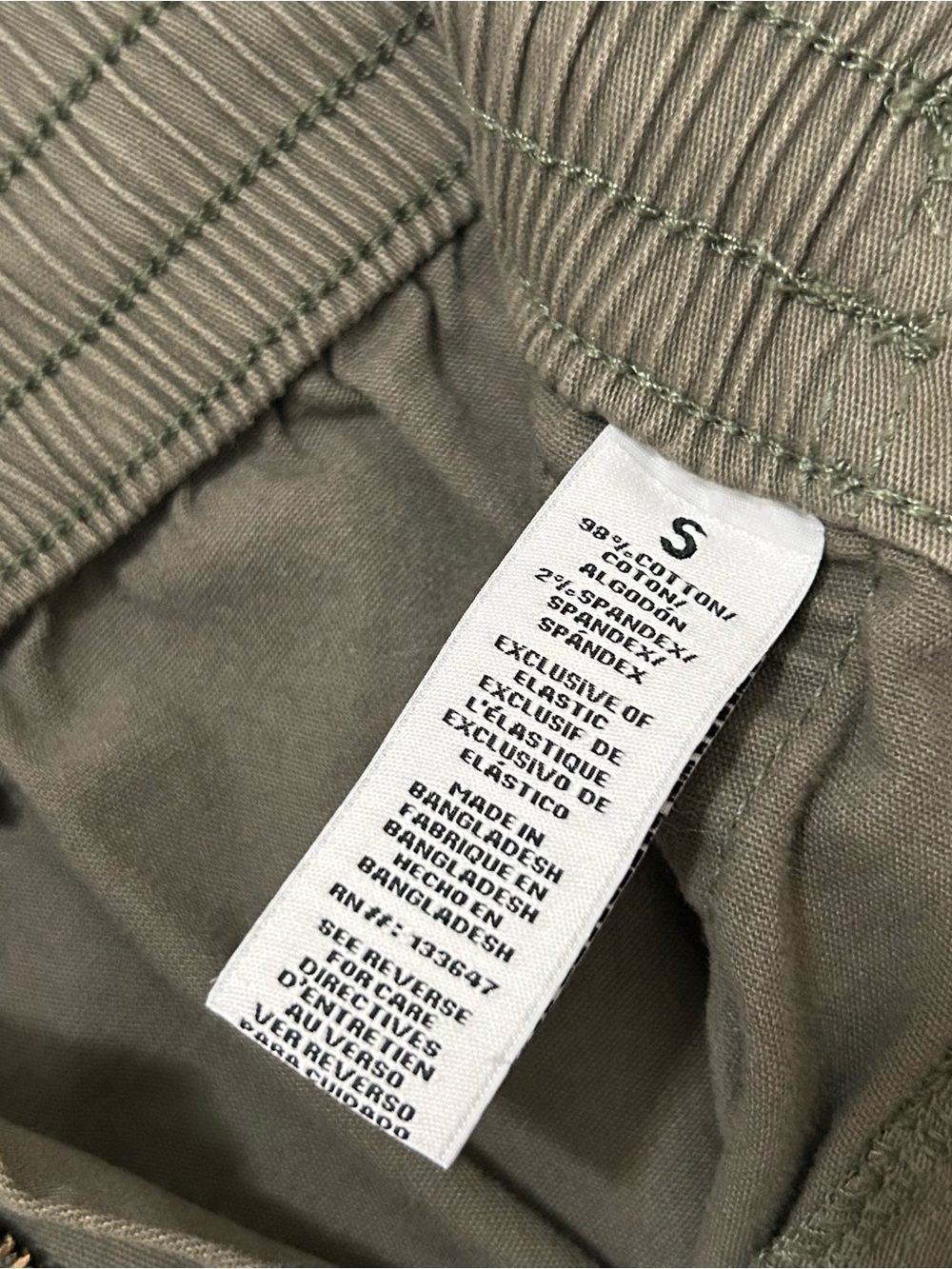 Celebrity Pink Khaki Wide Leg Cargo Pants High Rise Elastic Back S Casual Style - Picture 7 of 8